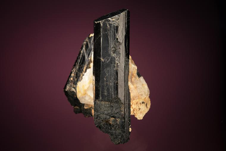 SCHORL on QUARTZ