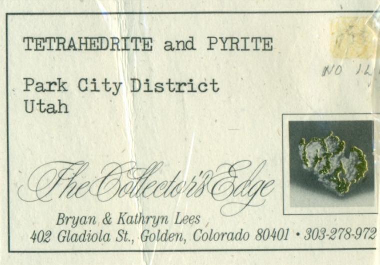 TETRAHEDRITE with PYRITE