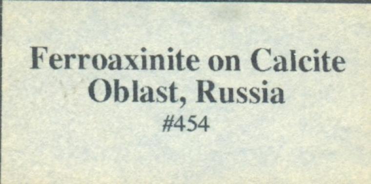 AXINITE-(Fe) on CALCITE