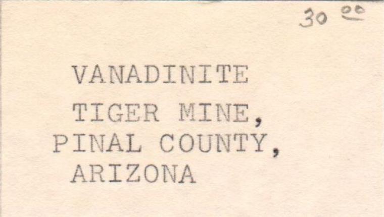 VANADINITE with DESCLOIZITE