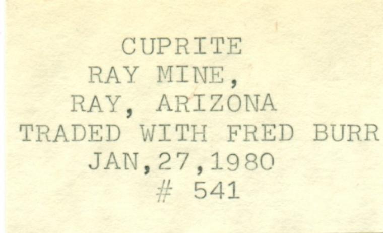 CUPRITE on COPPER