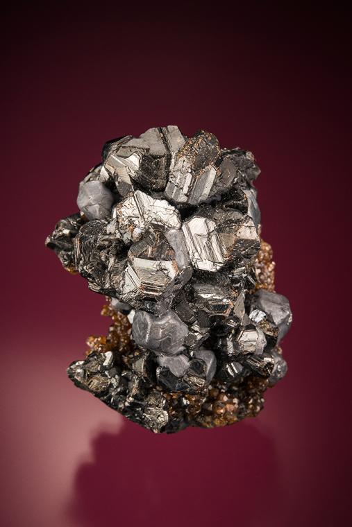 SPHALERITE with GALENA on ANDRADITE