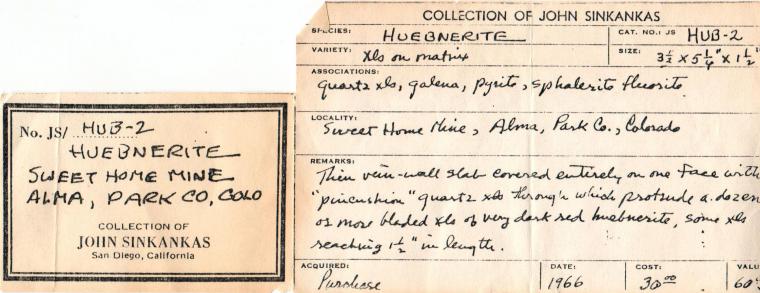 HÜBNERITE with QUARTZ