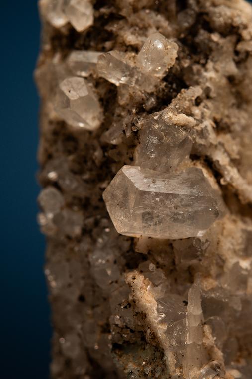 PHENAKITE with Adularia on QUARTZ var. Smoky