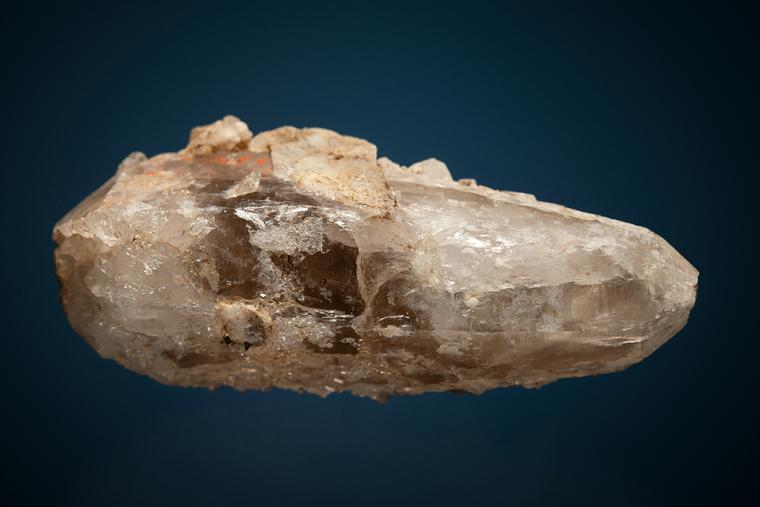PHENAKITE with Adularia on QUARTZ var. Smoky
