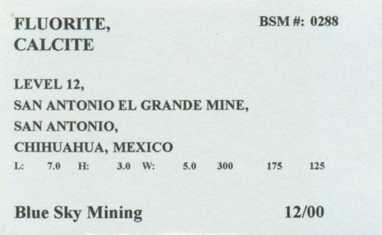 FLUORITE with CALCITE