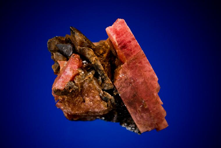 RHODONITE with BANNISTERITE and AXINITE