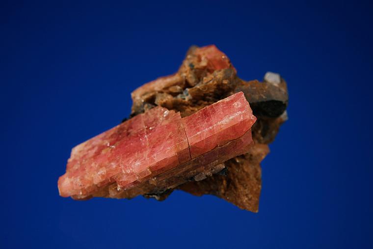 RHODONITE with BANNISTERITE and AXINITE