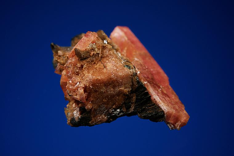 RHODONITE with BANNISTERITE and AXINITE