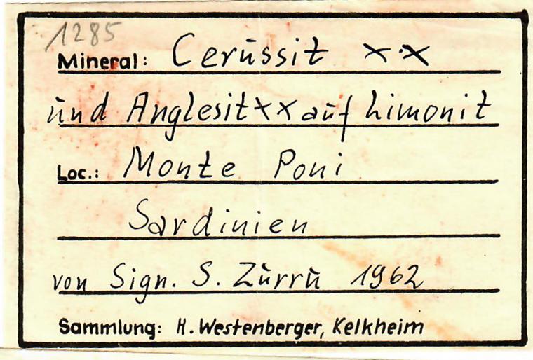 ANGLESITE with CERUSSITE