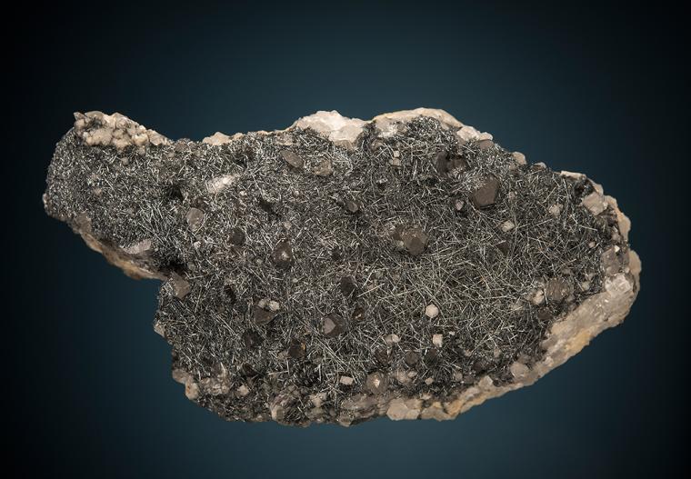 BOULANGERITE on QUARTZ