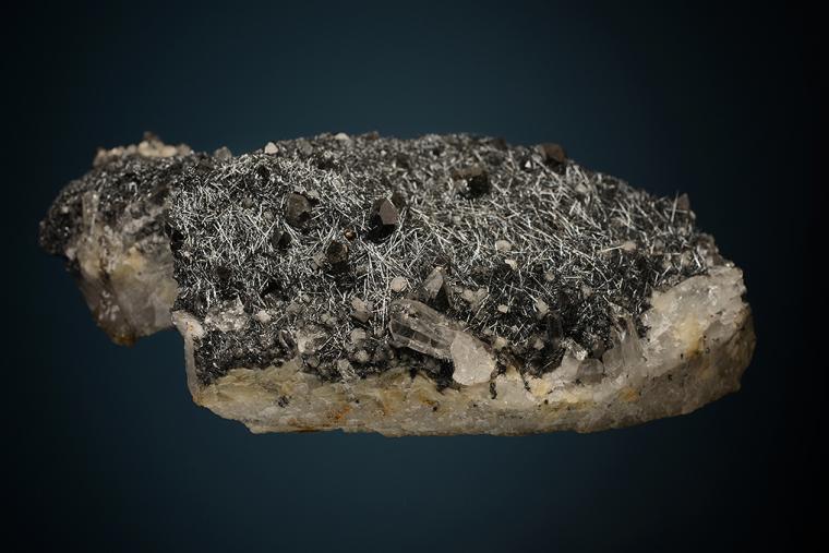 BOULANGERITE on QUARTZ