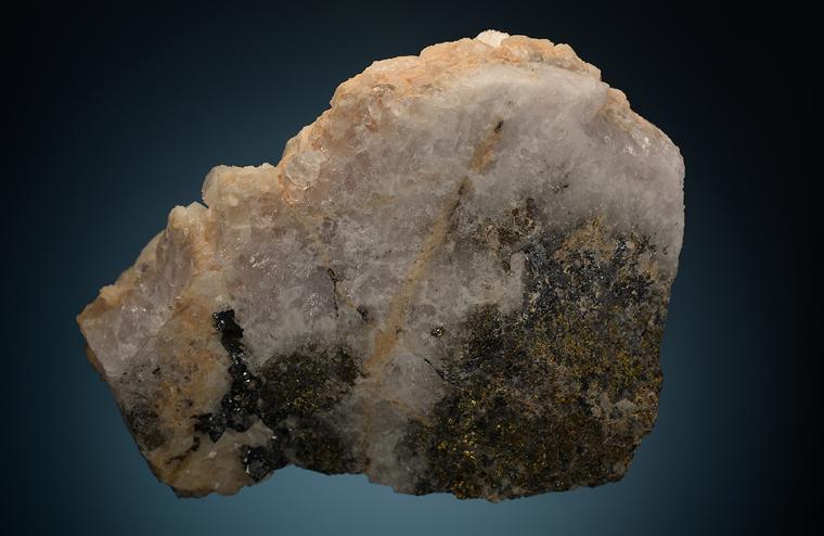 ACANTHITE with DOLOMITE on QUARTZ