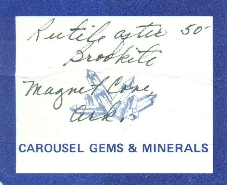 RUTILE after BROOKITE