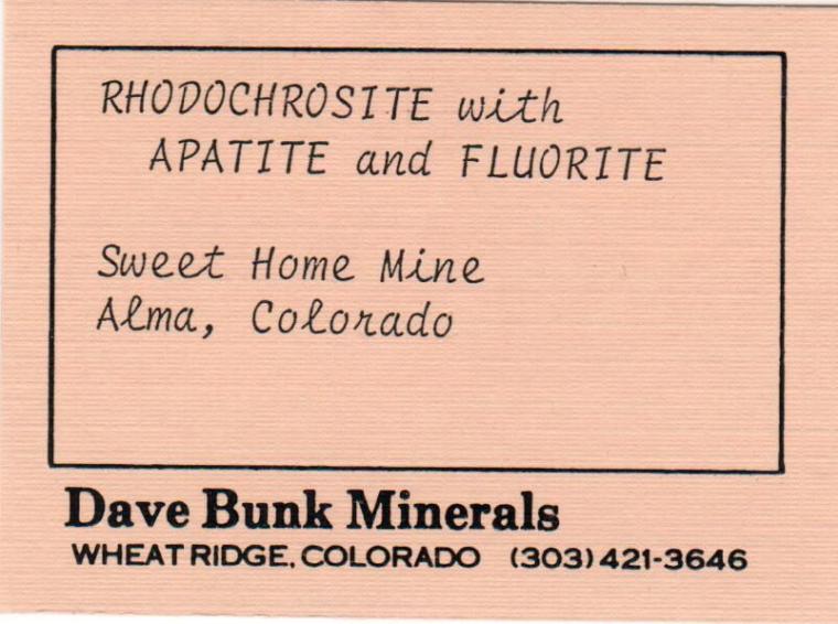 RHODOCHROSITE with APATITE and FLUORITE