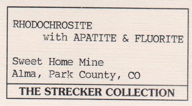 RHODOCHROSITE with APATITE and FLUORITE