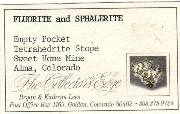 FLUORITE with SPHALERITE