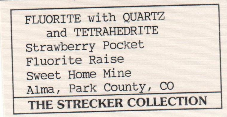 FLUORITE with QUARTZ and TETRAHEDRITE