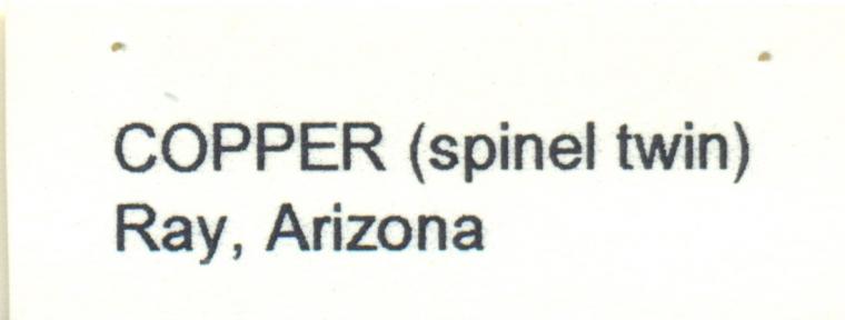 COPPER (SPINEL law twin)