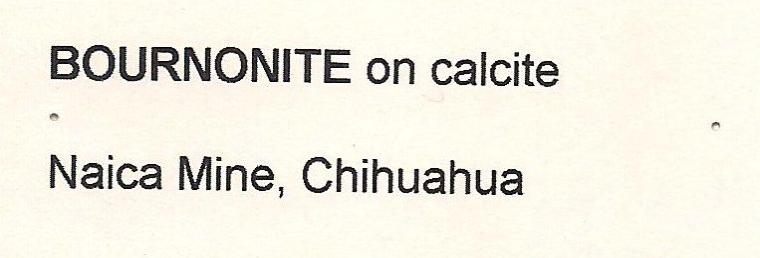 BOURNONITE on CALCITE