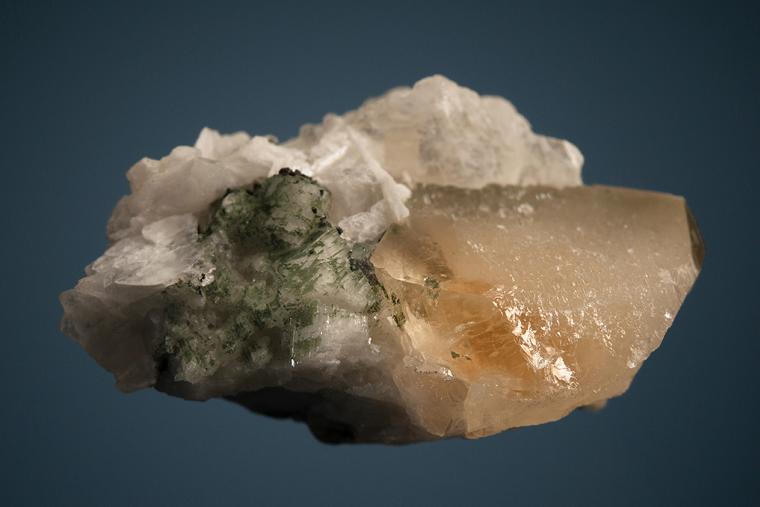 PHENAKITE with TITANITE, ALLANITE-(Ce) and CALCITE