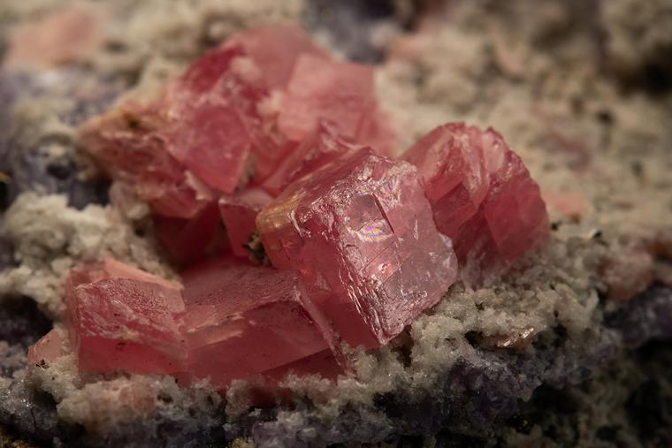 RHODOCHROSITE with QUARTZ and FLUORITE