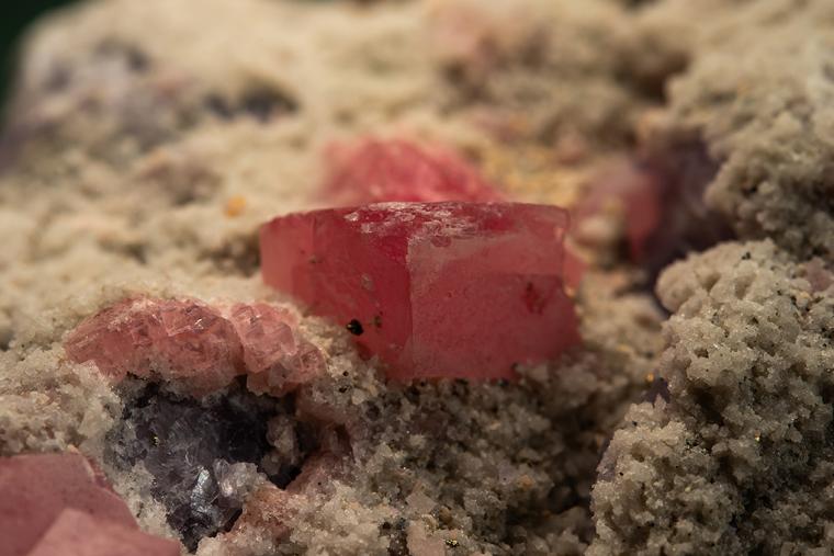 RHODOCHROSITE with QUARTZ and FLUORITE