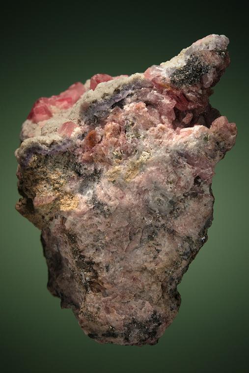 RHODOCHROSITE with QUARTZ and FLUORITE