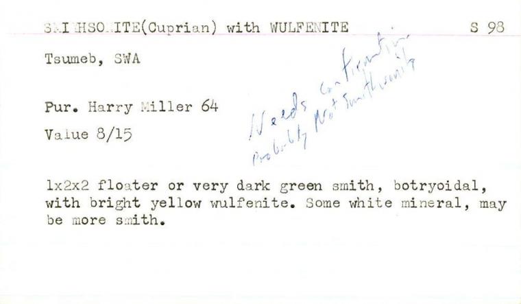 WULFENITE on BAYLDONITE?