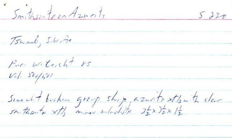 AZURITE with CALCITE