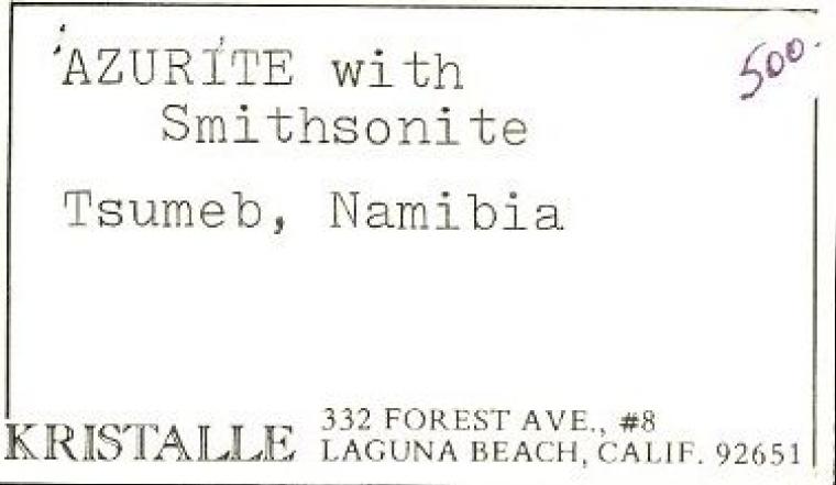 AZURITE with CALCITE