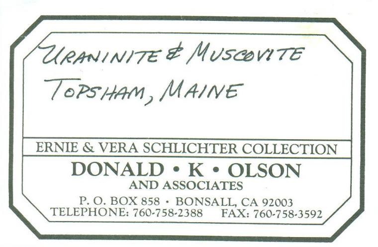 URANINITE with MUSCOVITE