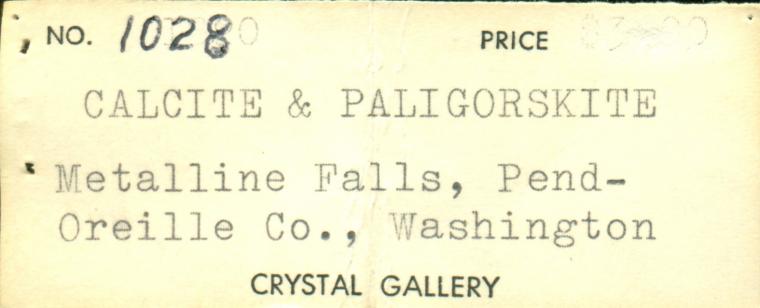 CALCITE with PALYGORSKITE