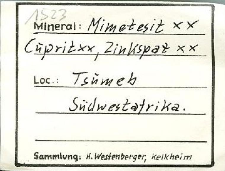 MIMETITE with CUPRITE