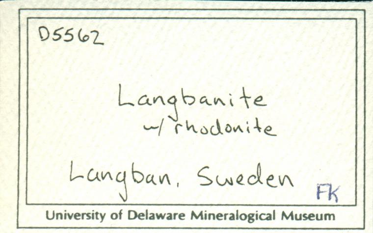 LÅNGBANITE with RHODONITE