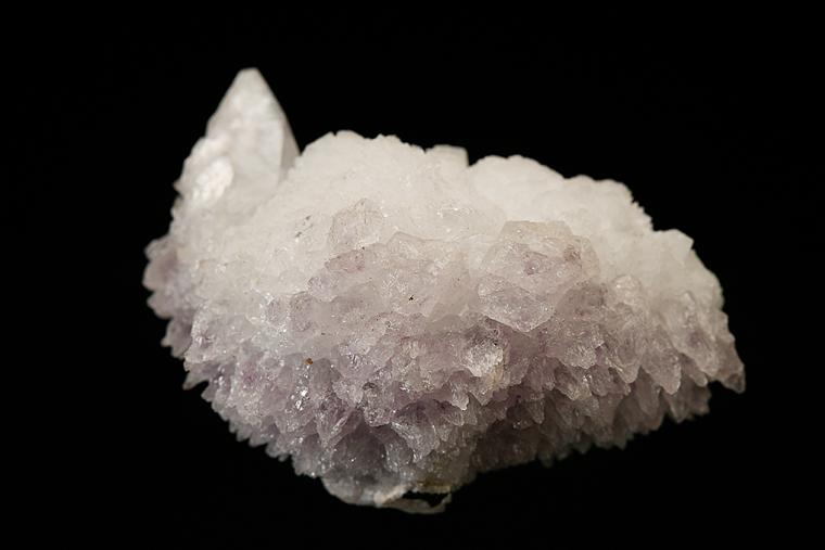 GOOSECREEKITE with HEULANDITE on QUARTZ var. Amethyst