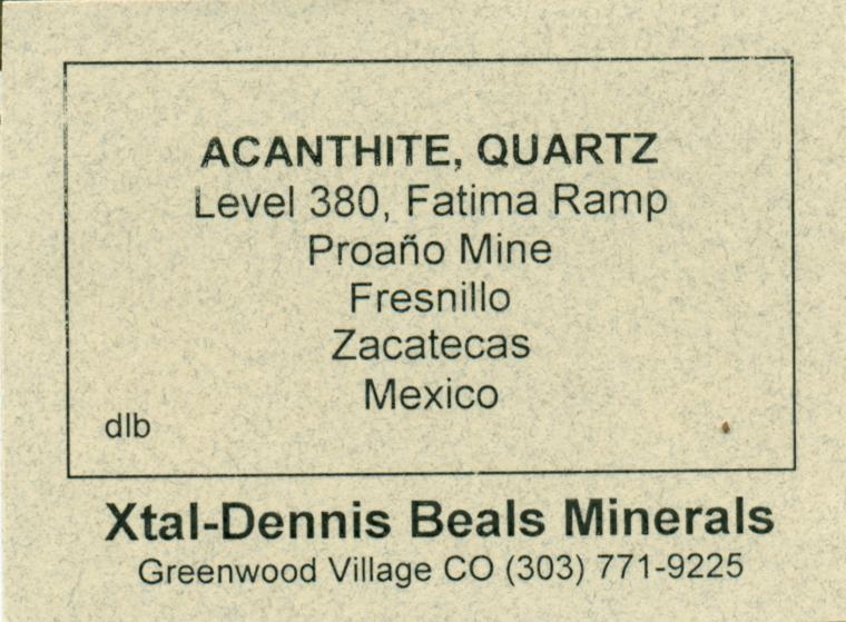 ACANTHITE with QUARTZ