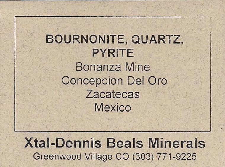 BOURNONITE on QUARTZ