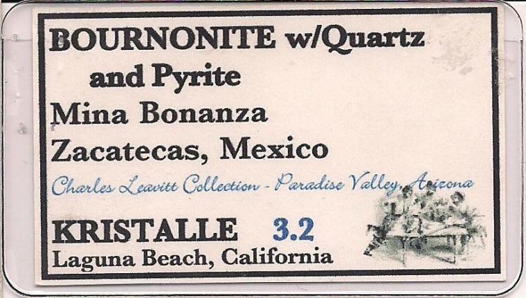 BOURNONITE on QUARTZ