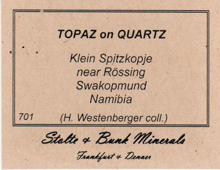 TOPAZ on QUARTZ var. Smoky