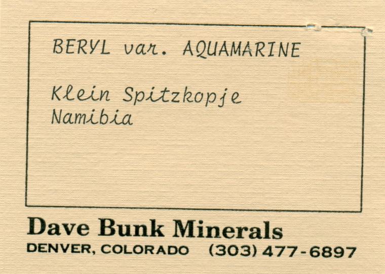 BERYL var. Aquamarine