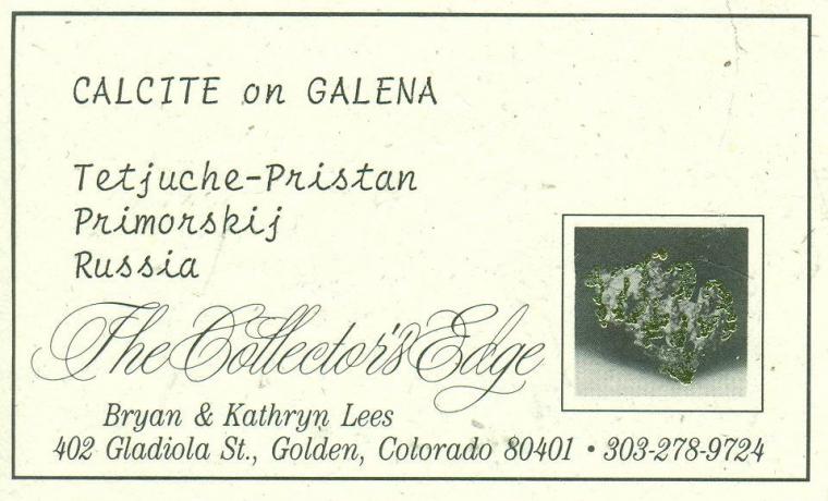 CALCITE on GALENA