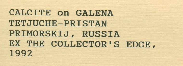 CALCITE on GALENA