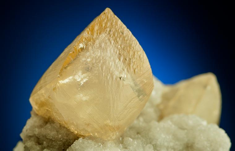 CALCITE with COPPER on ANALCIME