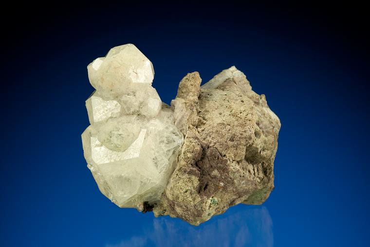 ANALCIME with COPPER and FLUORAPOPHYLLITE