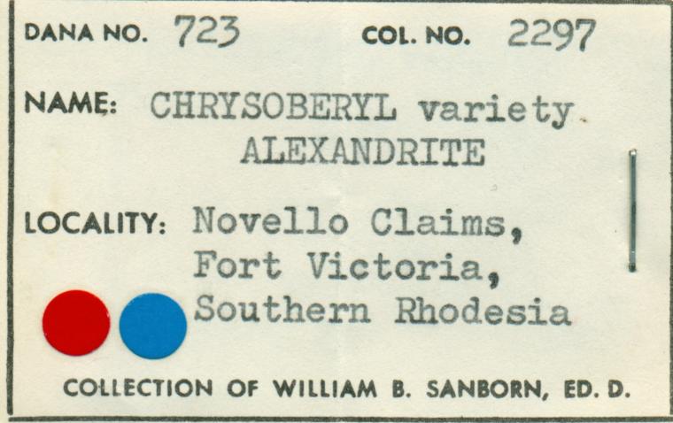 CHRYSOBERYL var. Alexandrite