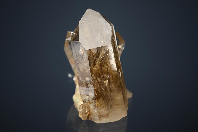 QUARTZ var. Smoky with RUTILE Inclusions