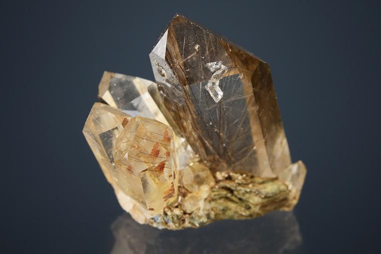 QUARTZ var. Smoky with RUTILE Inclusions