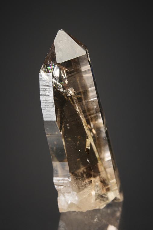 QUARTZ var. Smoky with ANHYDRITE (?) Inclusions