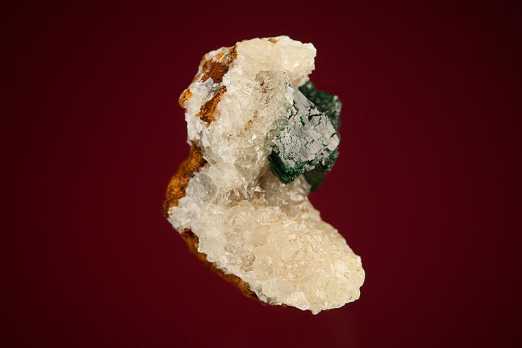 MALACHITE on CALCITE